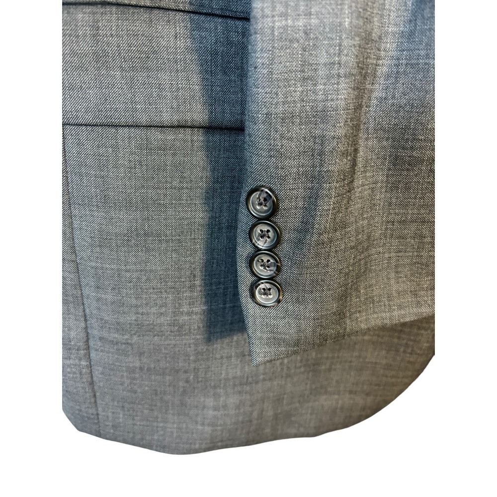 Lauren Ralph Lauren Gray Grey 100% Wool Sport Coat Blazer Suit Jacket Size 44L - Picture 3 of 14
